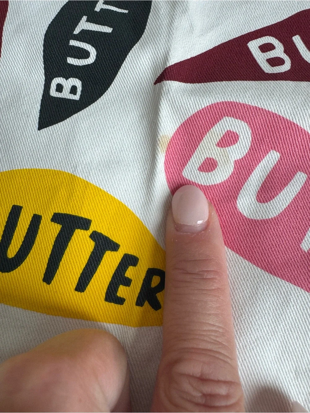Blue Q Butter Butter Butter apron playful colorful butter heavy cotton twill